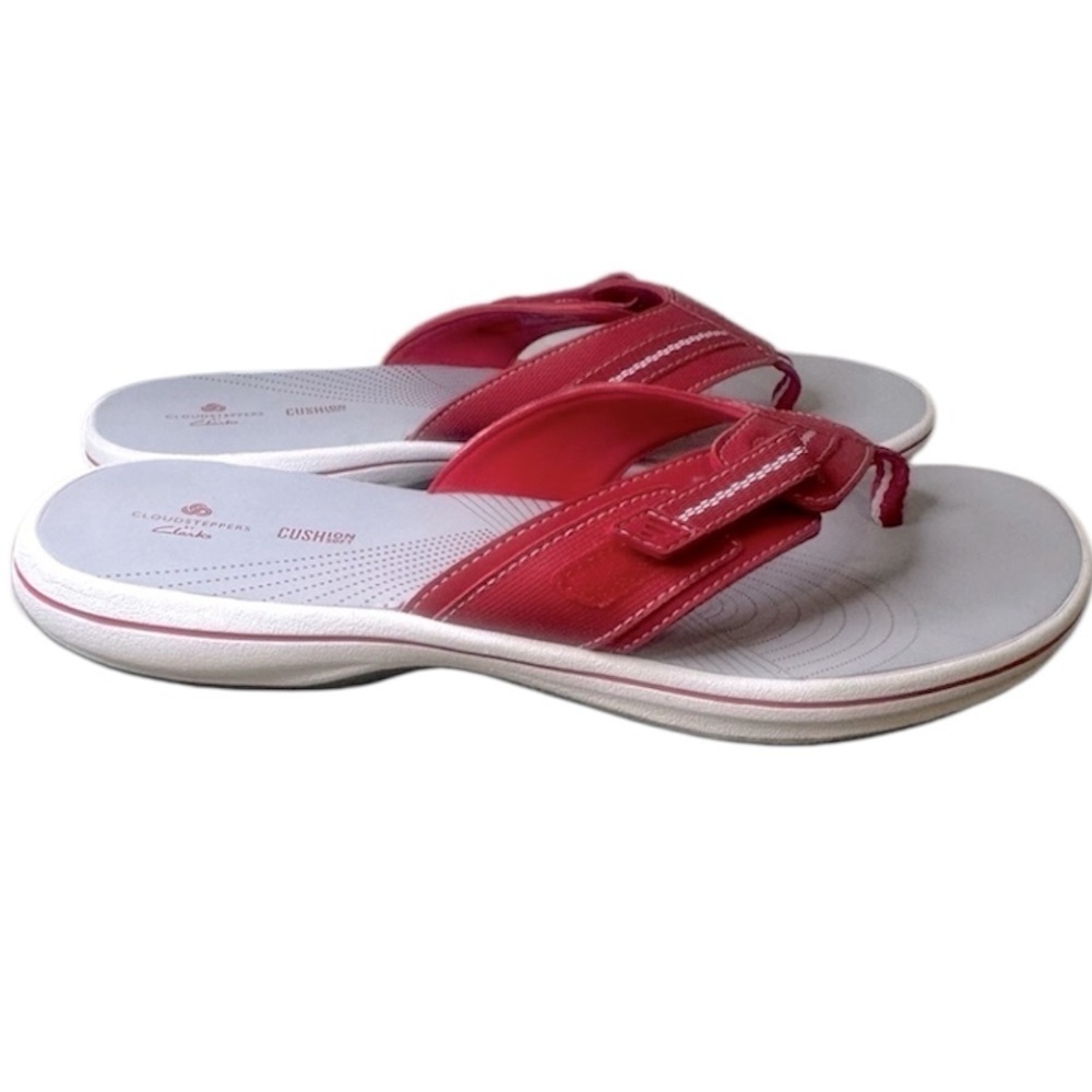Clarks Cloudsteppers Breeze Sea Rose Women’s Flip Flop Thongs Sandals Size 10